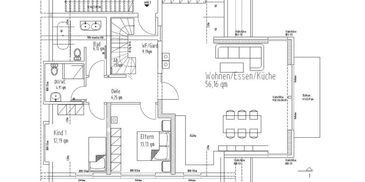 Hell-Offen-Luftig- Maisonette mit großer Sonnenterrasse 4 zimmer