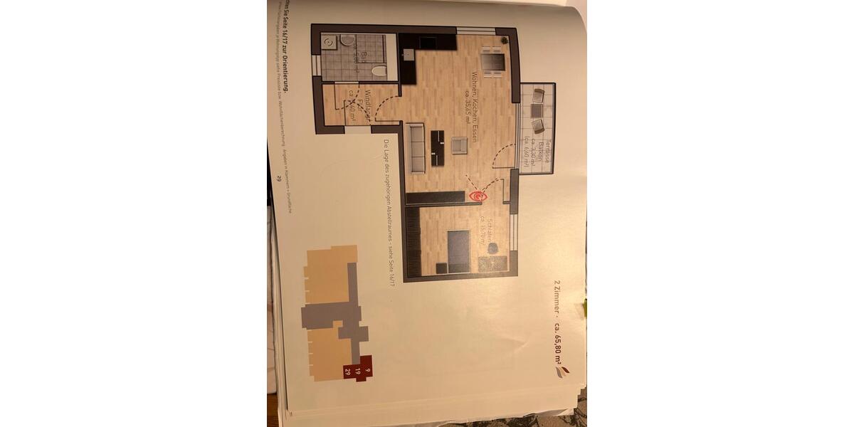 Erdgeschoßwohnung Niddatal - 2 Zimmer, 65 m&sup2;, 179.000&euro; | Angebot:27289710