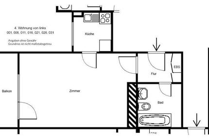 Wohnung Frankfurt am Main Fechenheim - 1 Zimmer, 36 m&sup2;, 611&euro; | Angebot:25791065