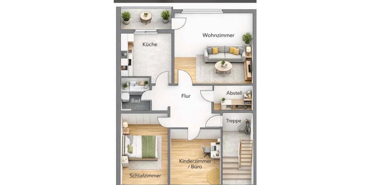 Etagenwohnung Frankfurt am Main Nord-West - 3 Zimmer, 71 m&sup2;, 315.000&euro; | Angebot:26886472