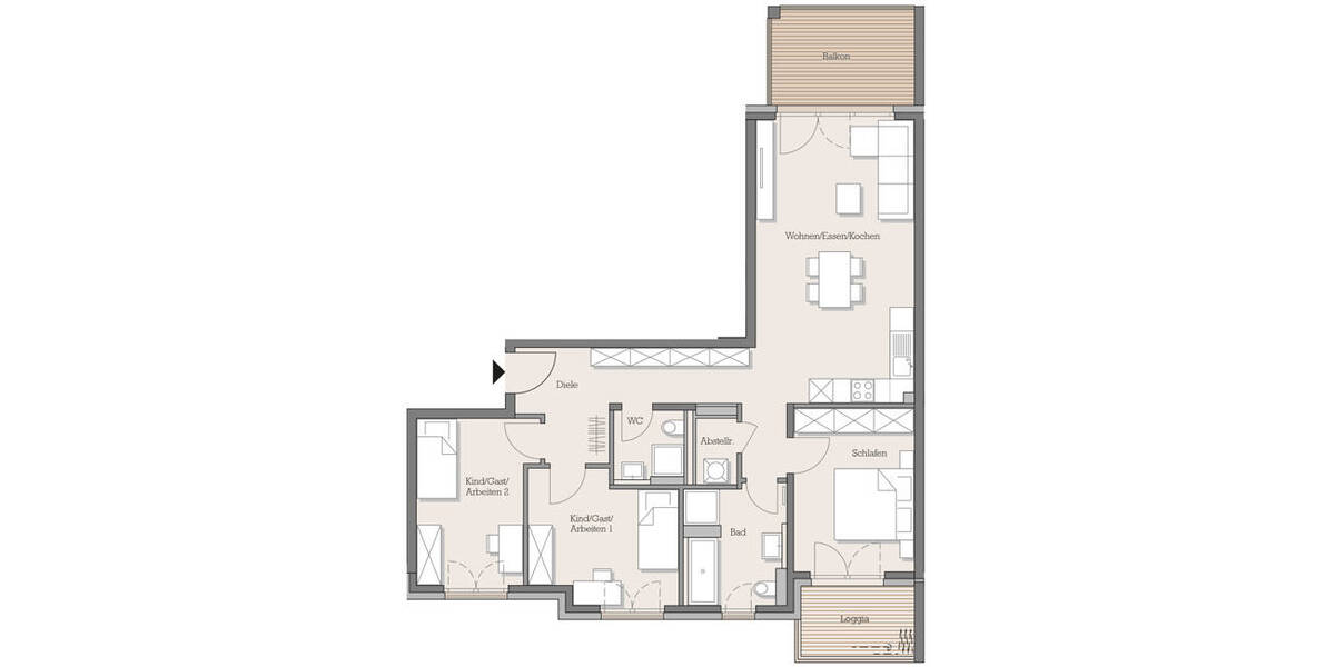 Etagenwohnung Hanau-Steinheim Steinheim - 4 Zimmer, 96 m&sup2;, 533.900&euro; | Angebot:25704373