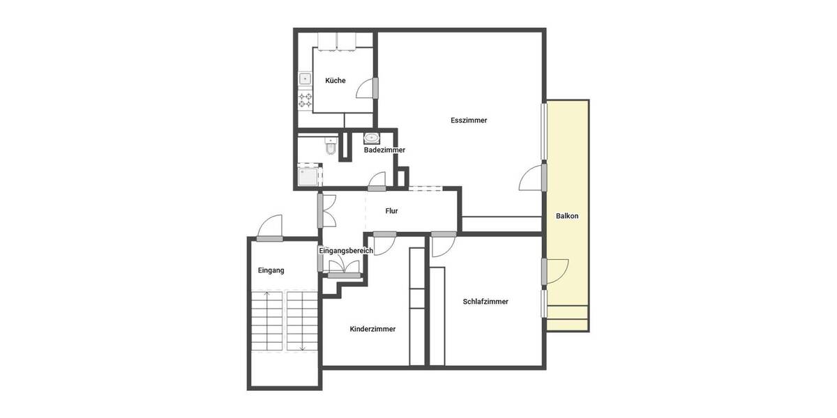 Etagenwohnung Offenbach am Main Bieberer Berg - 3 Zimmer, 83 m&sup2;, 269.000&euro; | Angebot:26886781