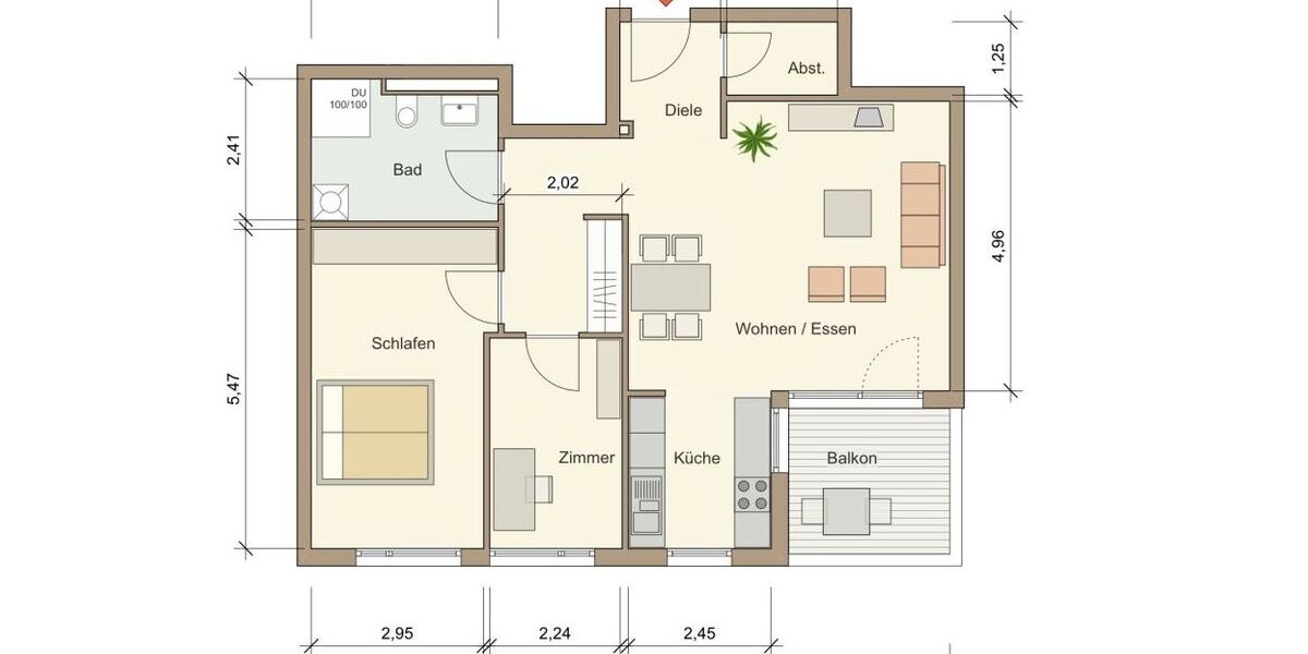 Provisionsfrei* 3-Raumwohnung mit Südbalkon und EBK in bester Lage - 3- Wehrheim | Angebot:26348400