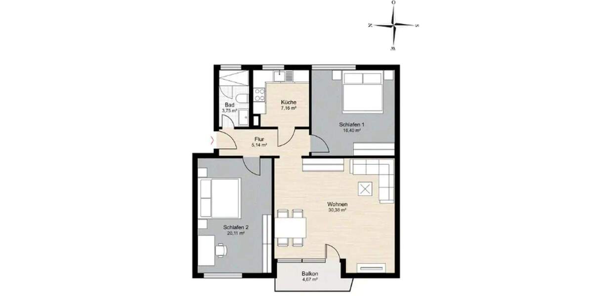 Etagenwohnung Langen - 3 Zimmer, 88 m&sup2;, 349.999&euro; | Angebot:24873598