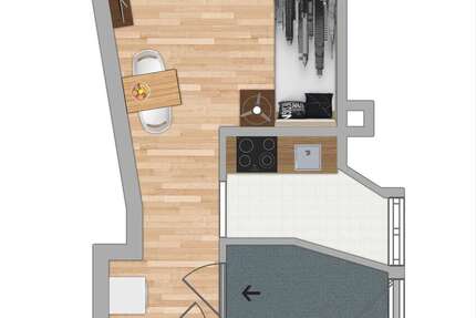 Wohnung zum Kaufen in Hofheim 99.000 € 26.6 m² 1 zimmer