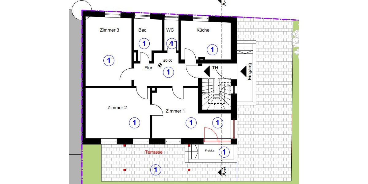 Sanierte Stilaltbauwohnung mit Terrasse und eigenem Garten in Mainnähe - Frankfurt-Griesheim 3 zimmer