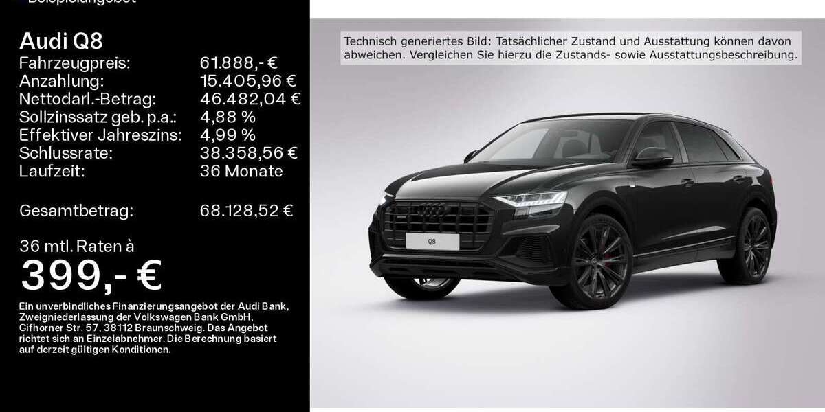 Audi Q8 58.200 km 61.888 &euro; Mühlheim a. Main 63165