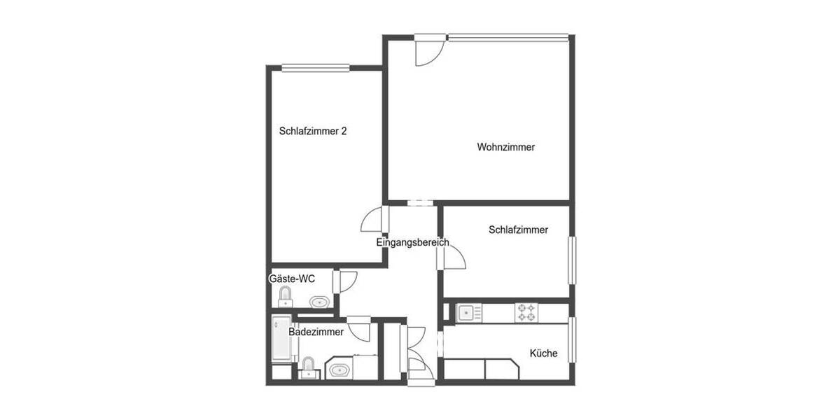 Etagenwohnung Bischofsheim - 3 Zimmer, 80 m&sup2;, 298.000&euro; | Angebot:25705630
