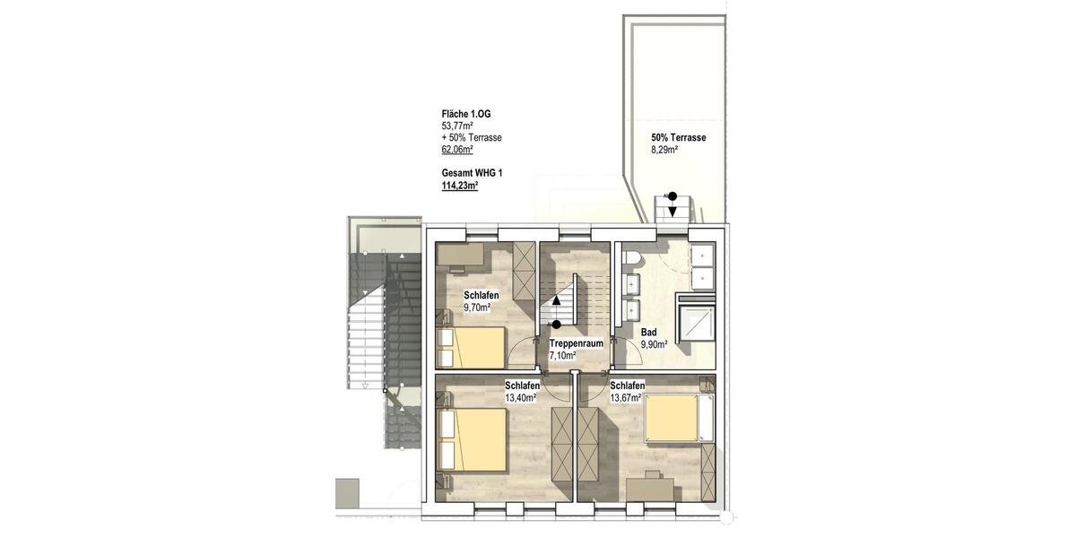 Maisonettenwohnung Frankfurt am Main Innenstadt 2 - 4 Zimmer, 106 m&sup2;, 2.260&euro; | Angebot:25560531