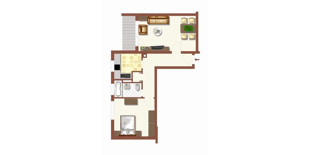 Etagenwohnung Offenbach am Main Buchrain - 2 Zimmer, 51 m&sup2;, 559&euro; | Angebot:25570850