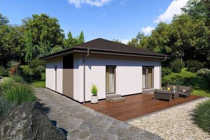 FUNKTIONALES BUNGALOW MIT SCHÖNEM GRUNDSTÜCK 2 zimmer