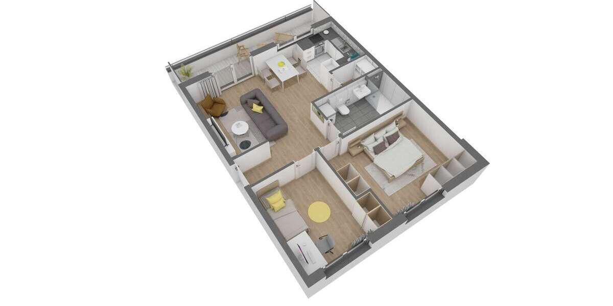 Etagenwohnung Offenbach am Main Bürgel - 3 Zimmer, 69 m&sup2;, 398.450&euro; | Angebot:26835196