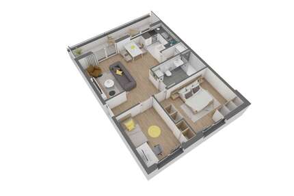 Wohnung Offenbach am Main Bürgel - 3 Zimmer, 69 m&sup2;, 398.450&euro; | Angebot:26835196