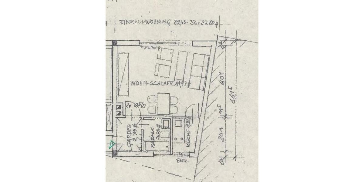 Etagenwohnung Frankfurt am Main Sachsenhausen - 1 Zimmer, 40 m&sup2;, 1.197&euro; | Angebot:26214814