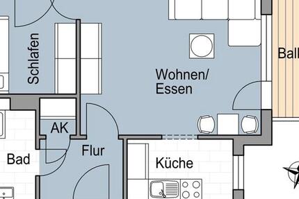 1,5 Zimmerwohnung mit Balkon 1.5 zimmer