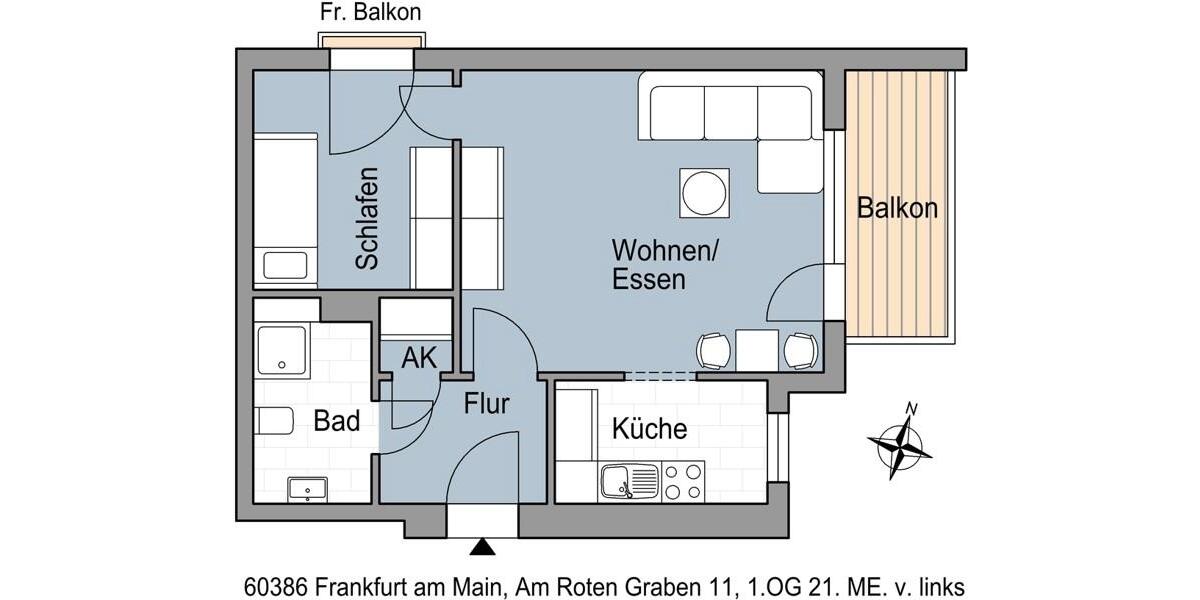 1,5 Zimmerwohnung mit Balkon 1.5 zimmer