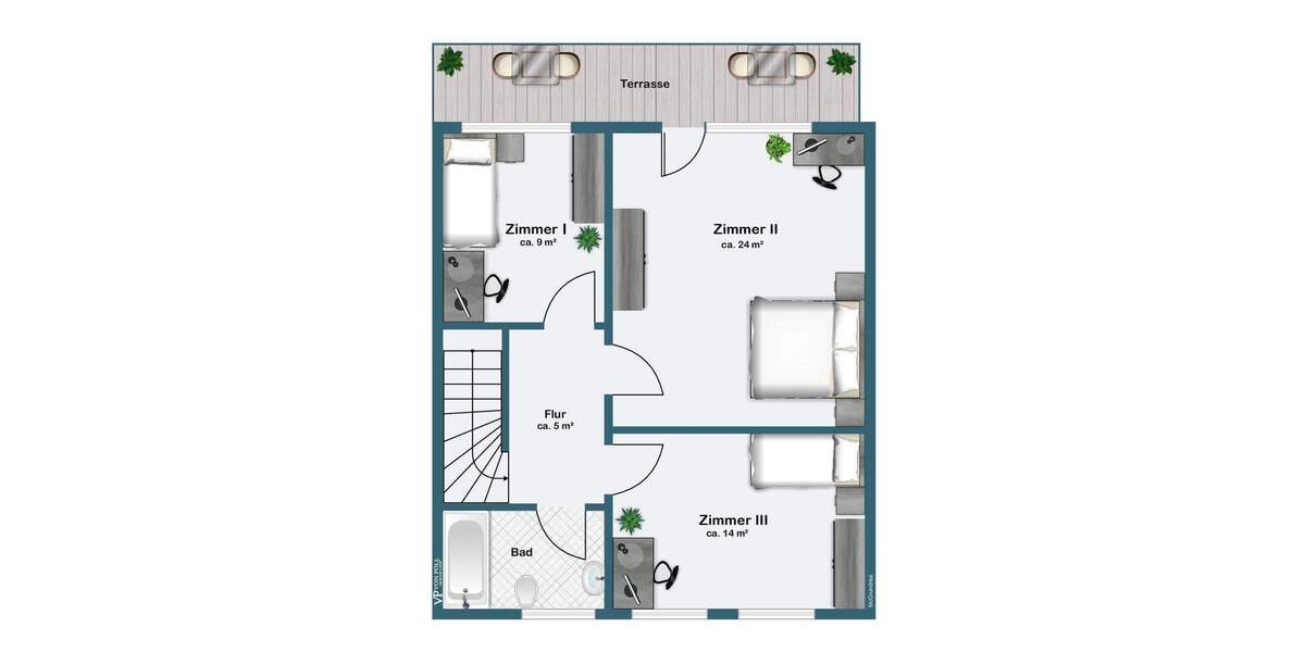 Reihenmittelhaus Frankfurt am Main Niederursel - 4 Zimmer, 125 m&sup2;, 645.000&euro; | Angebot:25769237