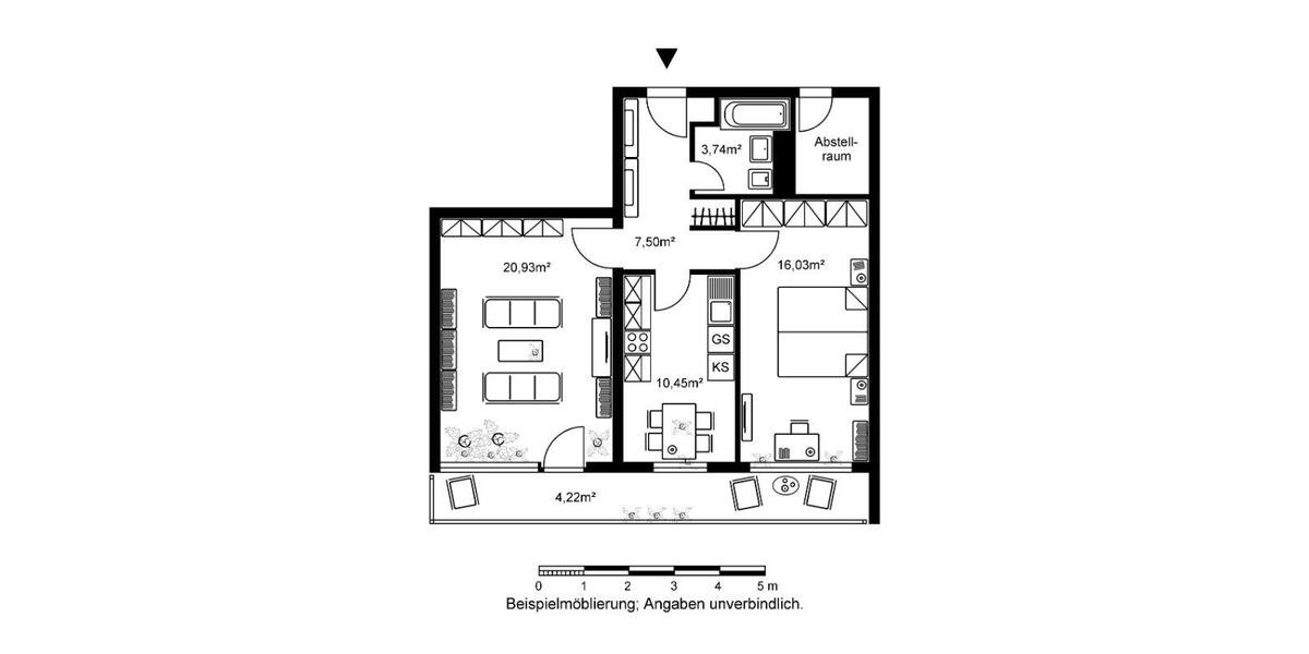 Etagenwohnung Bad Homburg vor der Höhe Gonzenheim - 2 Zimmer, 63 m&sup2;, 791&euro; | Angebot:26279009