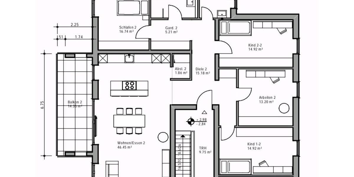 Etagenwohnung Seligenstadt - 5 Zimmer, 151 m&sup2;, 2.950&euro; | Angebot:27549268