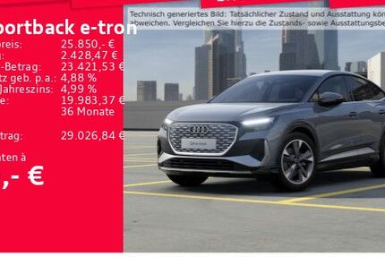 Audi Q4 e-tron 36.395 km 25.849 &euro; Frankfurt am Main 60314