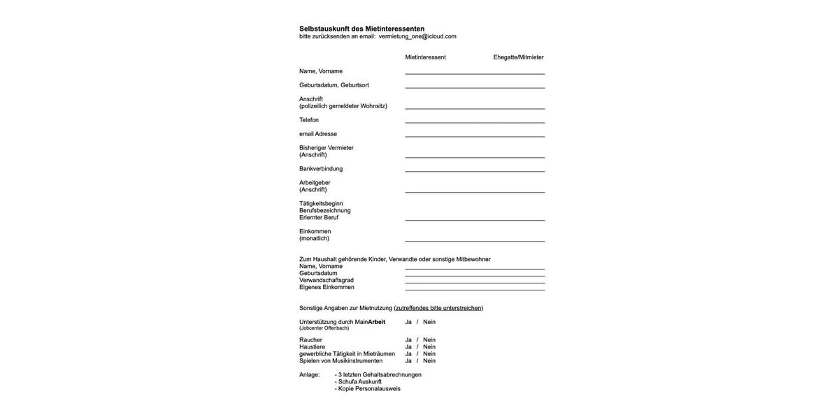 Hochparterre Offenbach am Main Bürgel - 1 Zimmer, 46 m&sup2;, 460&euro; | Angebot:26381196