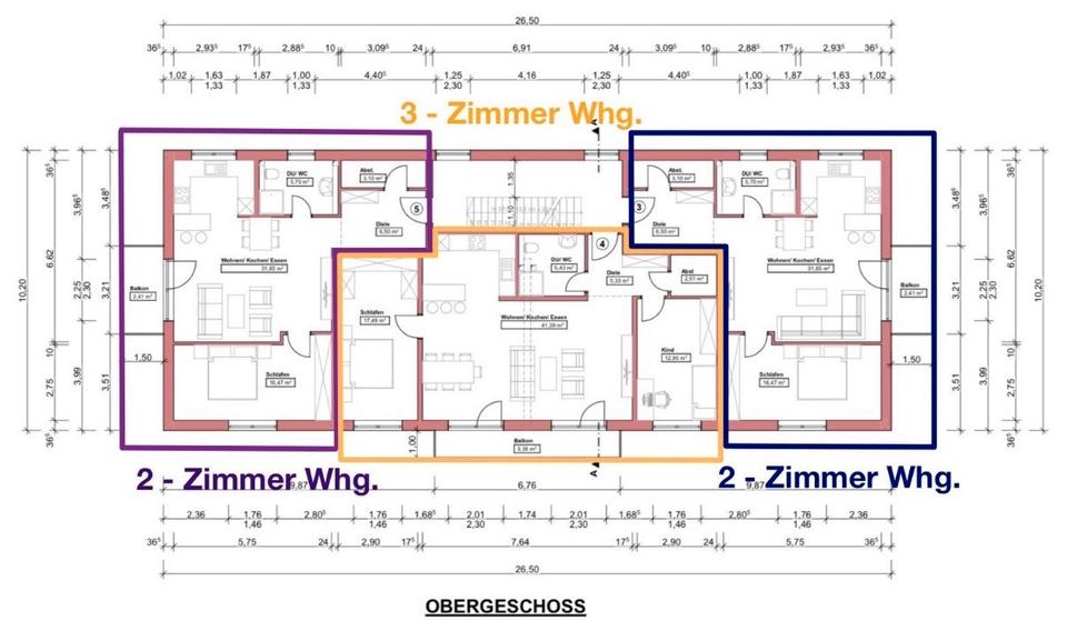 Etagenwohnung Groß-Zimmern Zimmern - 3 Zimmer, 87 m&sup2;, 1.450&euro; | Angebot:26493140