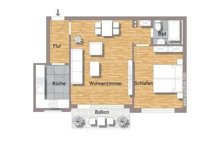 Wohnung zum Mieten in Frankfurt 660 € 50.15 m²
