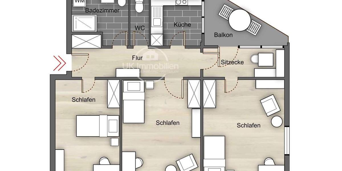 Shared, furnished Apartement! 3er WGs aufgepasst: hochwertig + stilvolles Leben 3 zimmer