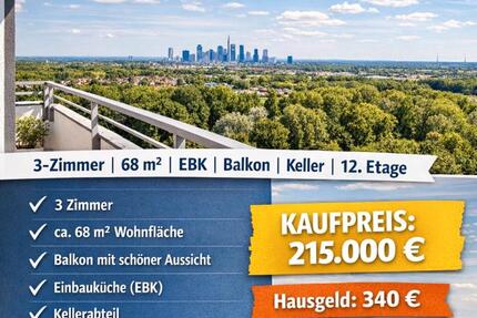 Wohnung Bad Vilbel - 3 Zimmer, 68 m&sup2;, 205.000&euro; | Angebot:26017880