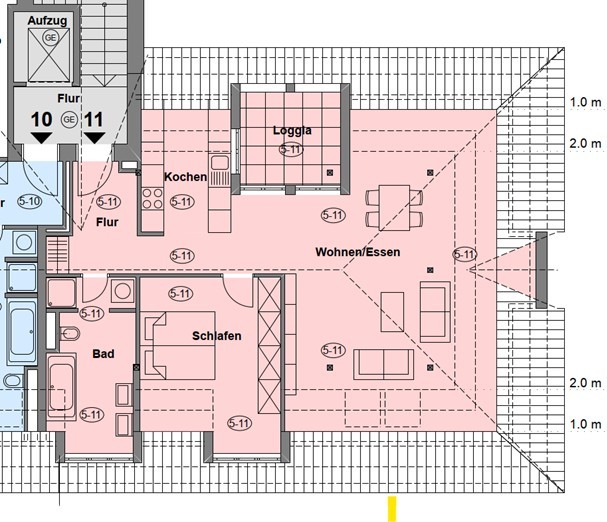 albero:) Exklusives Dachgeschoss mit Ateliercharakter im denkmalgeschützten Yorkhof (Baujahr 1902) - Etagenwohnung Hanau Lamboy | Angebot:25131032