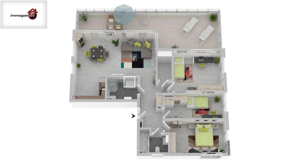 WOW 4 Zi. Traum Wohnung Neubau mit Balkon in Top Wohnlage Bieber Nord 4 zimmer