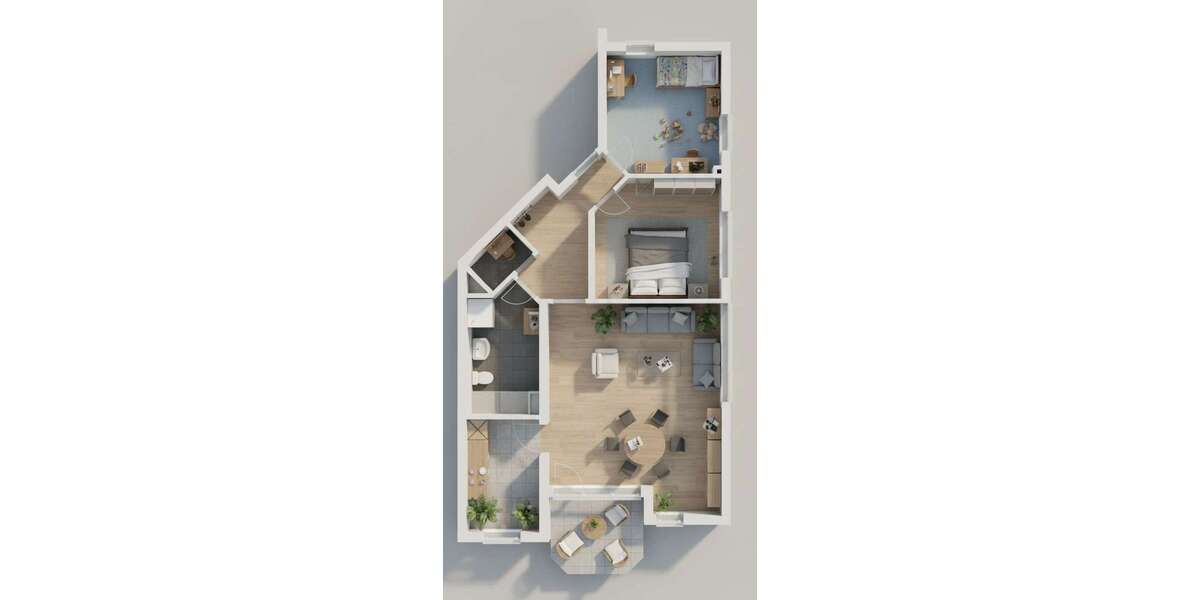 Etagenwohnung Frankfurt Griesheim - 3 Zimmer, 79 m&sup2;, 1.100&euro; | Angebot:25563599