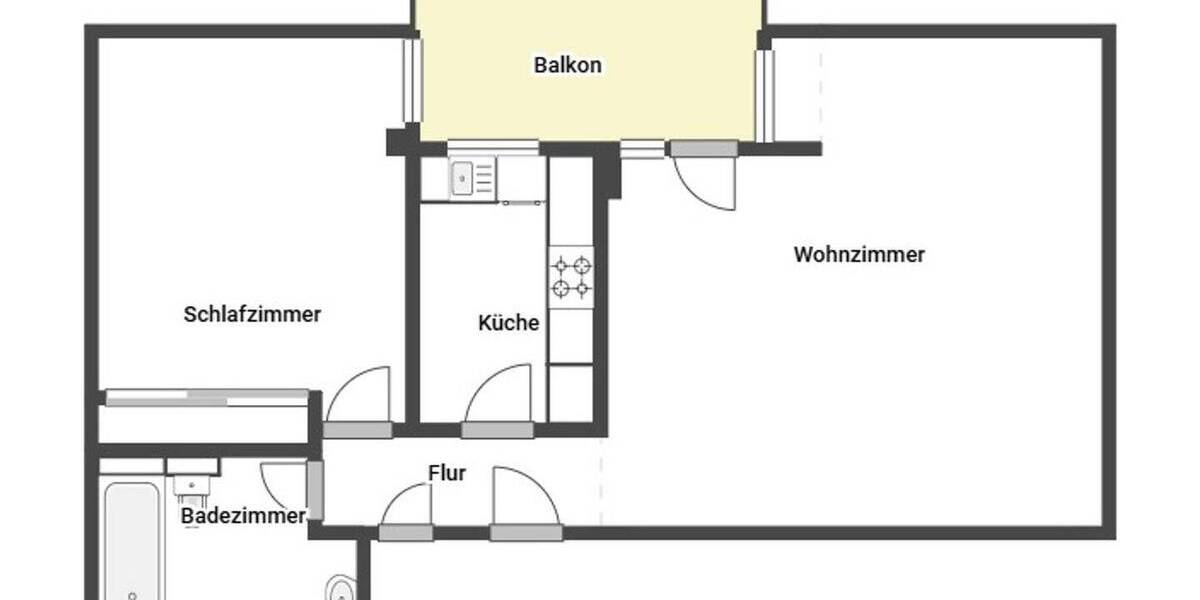 Etagenwohnung Kelsterbach - 2 Zimmer, 58 m&sup2;, 295.000&euro; | Angebot:26894685