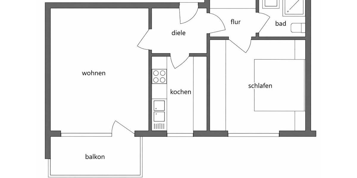 Etagenwohnung Hanau Kesselstadt - 2 Zimmer, 53 m&sup2;, 850&euro; | Angebot:26249513