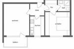 Etagenwohnung Hanau Kesselstadt - 2 Zimmer, 53 m&sup2;, 850&euro; | Angebot:26249513