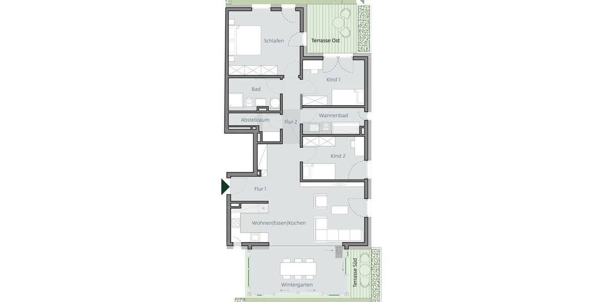 Etagenwohnung Frankfurt am Main Oberrad - 4 Zimmer, 119 m&sup2;, 927.800&euro; | Angebot:25704342