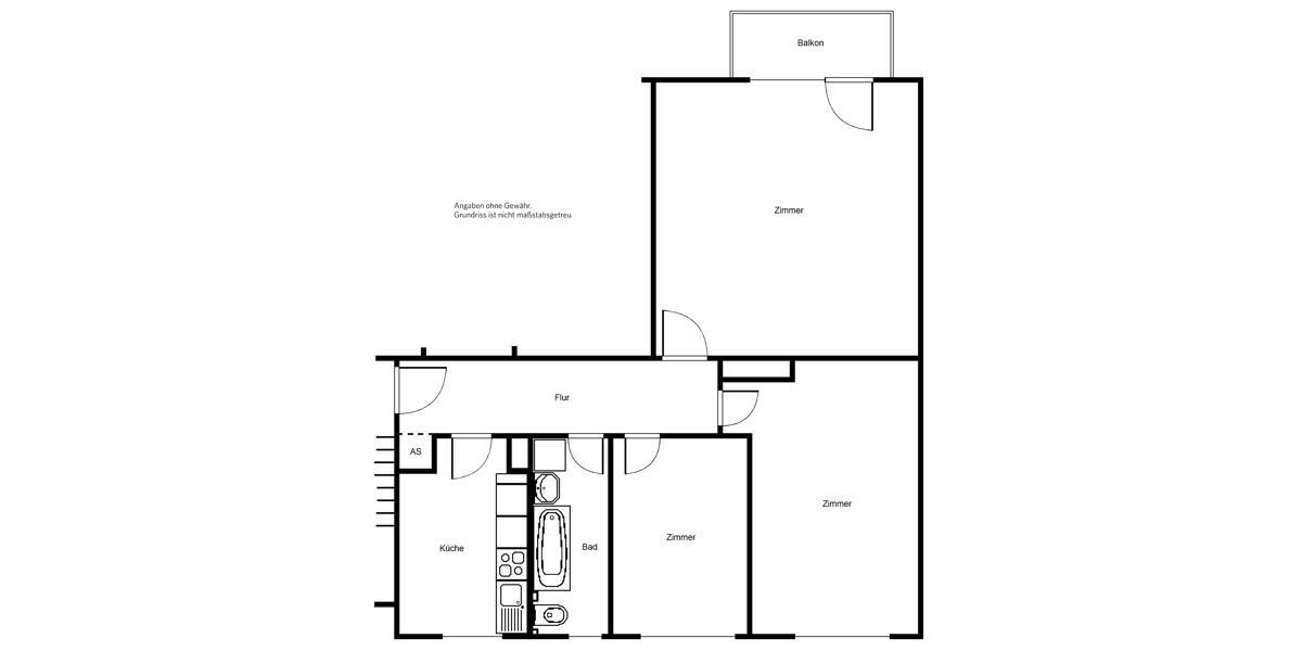 Nimm mich! SanierteRenovierte 2,5-Zimmer-Wohnung in Stadtlage 2.5 zimmer