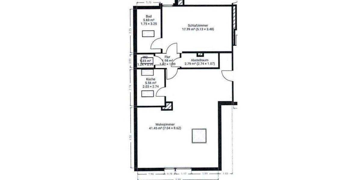 Etagenwohnung Erzhausen - 2 Zimmer, 69 m&sup2;, 1.050&euro; | Angebot:26908897