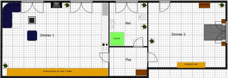 Etagenwohnung Babenhausen - 2 Zimmer, 45 m&sup2;, 495&euro; | Angebot:25640920