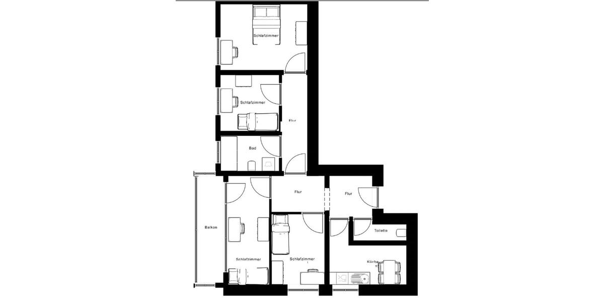 Etagenwohnung Frankfurt am Main Eschersheim - 1 Zimmer, 43 m&sup2;, 595&euro; | Angebot:26036934