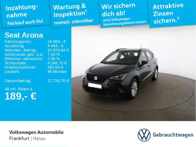 Seat Arona 65.374 km 14.980 &euro; Hanau 63452