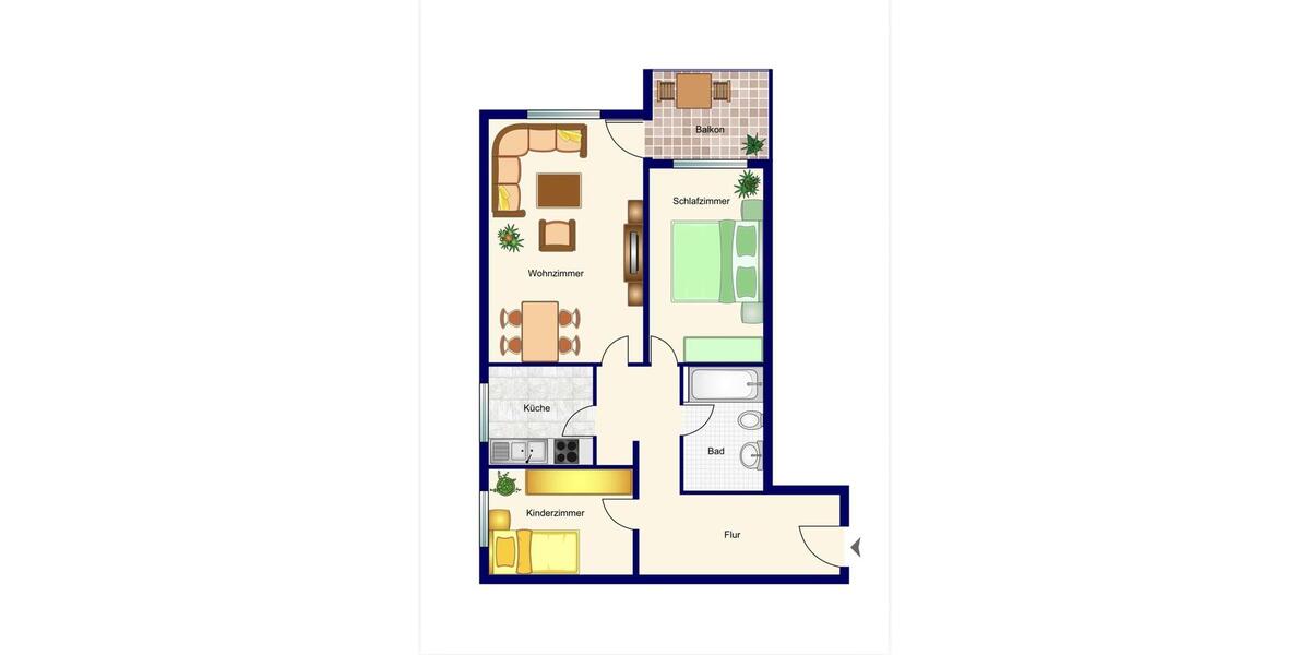 Etagenwohnung Groß-Gerau Gerau - 3 Zimmer, 93 m&sup2;, 1.190&euro; | Angebot:25649055