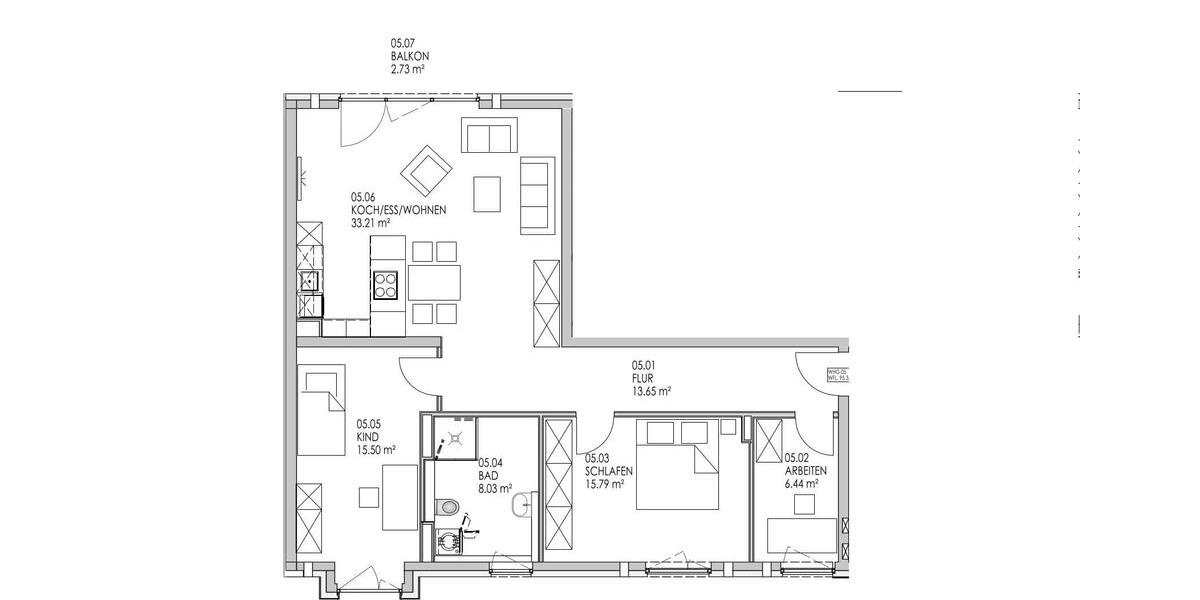 Etagenwohnung Offenbach am Main Bieber - 4 Zimmer, 95 m&sup2;, 1.450&euro; | Angebot:25367613