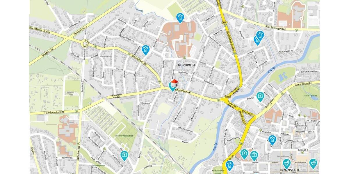 Etagenwohnung Hanau Lamboy - 4 Zimmer, 98 m&sup2;, 439.500&euro; | Angebot:25779707