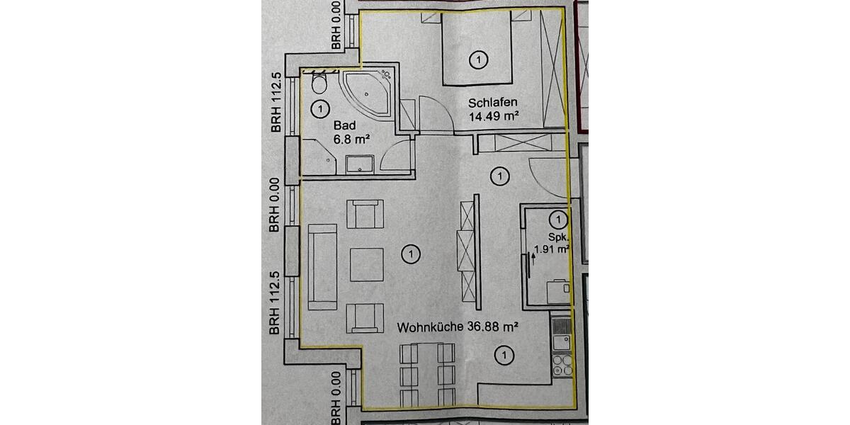 Erdgeschoßwohnung Erlensee - 2 Zimmer, 60 m&sup2;, 875&euro; | Angebot:25407868