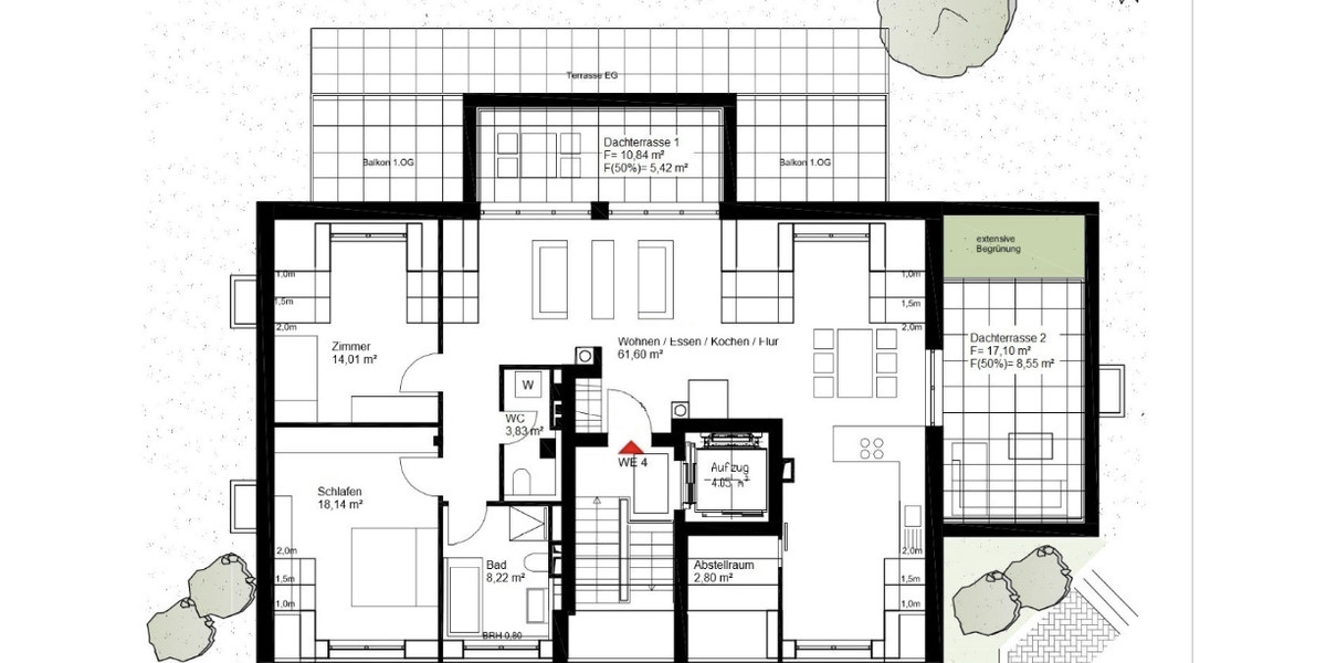 Dachgeschoßwohnung Frankfurt am Main Bergen-Enkheim - 3 Zimmer, 123 m&sup2;, 2.490&euro; | Angebot:25991775