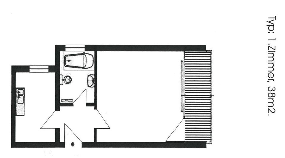 Etagenwohnung Frankfurt am Main Sossenheim - 1 Zimmer, 38 m&sup2;, 185.000&euro; | Angebot:26126129