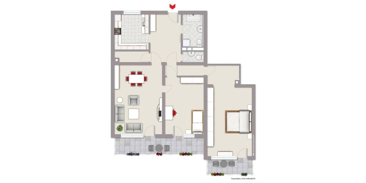 Eigentumswohnung im 4.OG eines Mehrfamilienhauses 3 zimmer