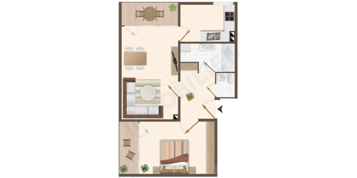 Etagenwohnung Frankfurt am Main Sindlingen - 2 Zimmer, 54 m&sup2;, 925&euro; | Angebot:25797577