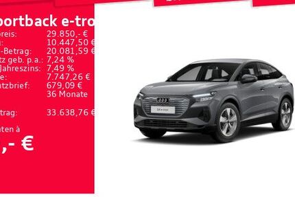 Audi Q4 e-tron 77.185 km 29.850 &euro; Frankfurt am Main 60314